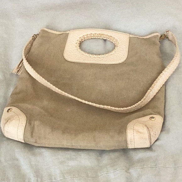 HENRI BENDEL Cream Leather Magazine Tote Bag - Picture 2 of 6